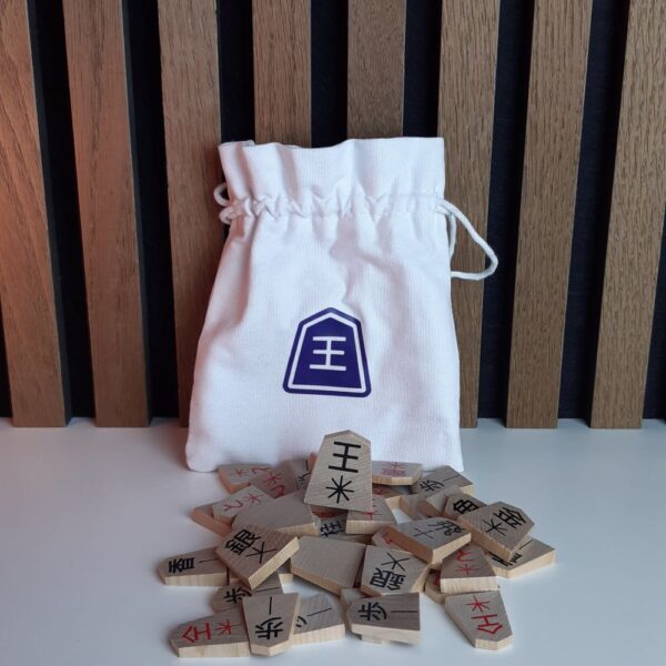International / Westernized Shogi Game Pieces with Arrows and Japanese 1-Kanji - Pieces Only